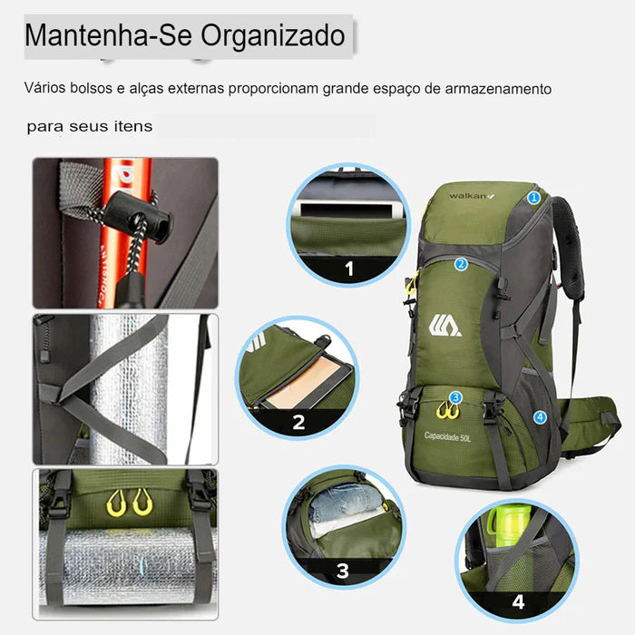 Mochila Cargueira para Montanhismo / Acampamento / Trilha 50L