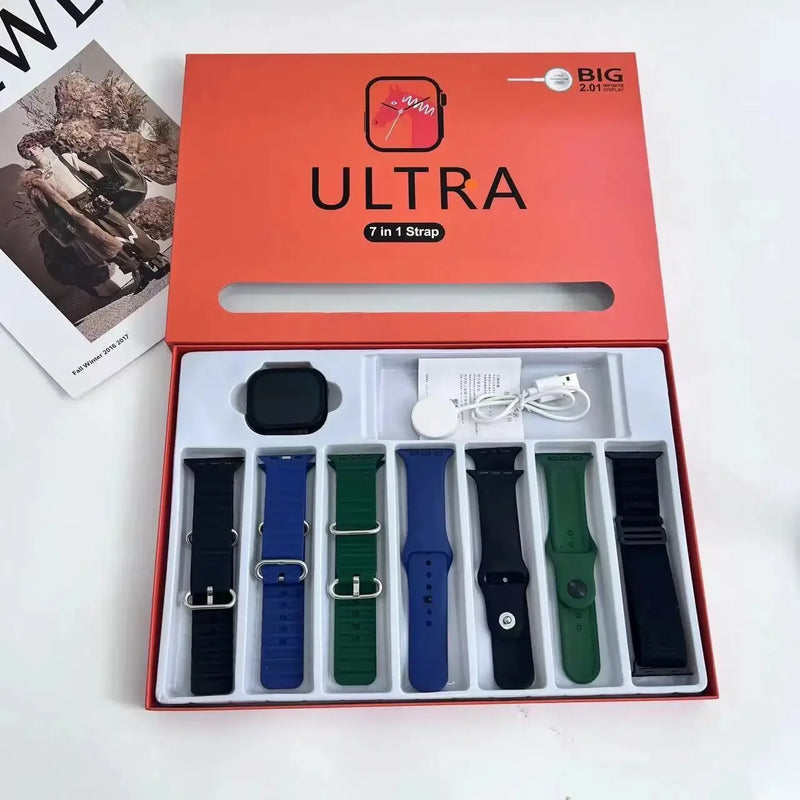 Smart Watch 9 Ultra - Pulseiras 7 em 1