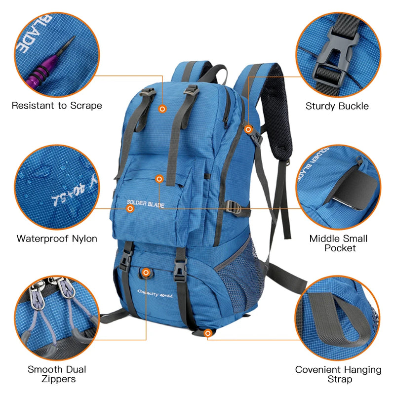 Mochila Trekking/Camping Impermeável 45 Lts