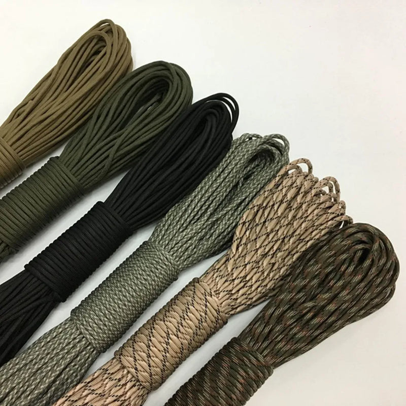 Paracord Militar 7 Fios 4mm e 250kg - 5/ 15/ 30m